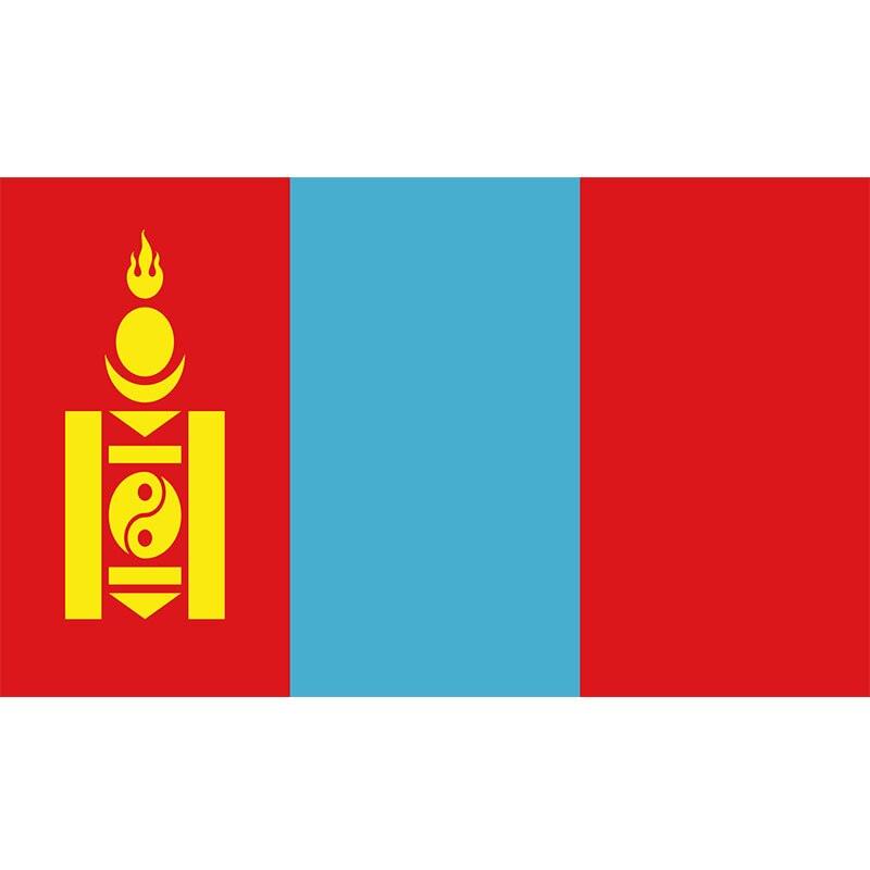 Mongolian Flag, Vivid colors, Flag of Mongolian, Fade Proof, Durable, Polyester, 90X150cm