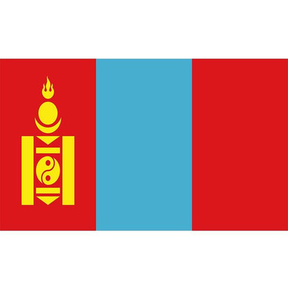 Mongolian Flag, Vivid colors, Flag of Mongolian, Fade Proof, Durable, Polyester, 90X150cm