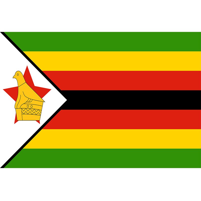 Zimbabwe Flag, Flags of Various Countries, Republic of Zimbabwe Polyester, Indoor Outdoor 90X150cm