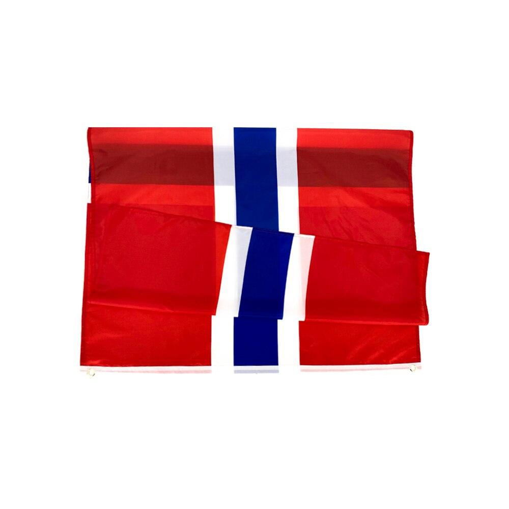 Norwegian Flag, Red Indigo Blue, Country Flags, Kingdom of Norway Polyester 90X150cm