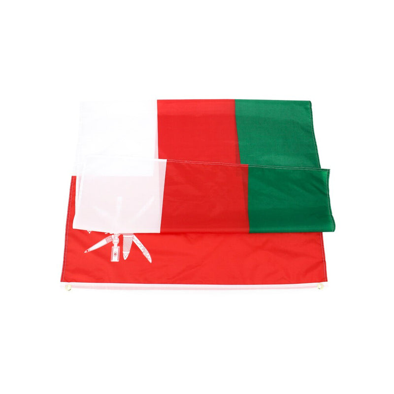Omani Flag, White Green and Red, National and Country Flags Indoor/Outdoor Polyester 90X150cm