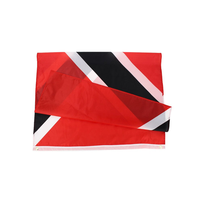 Trinidad and Tobago Flag, Black White Red, Globe with Flags, Polyester Durable 90X150cm