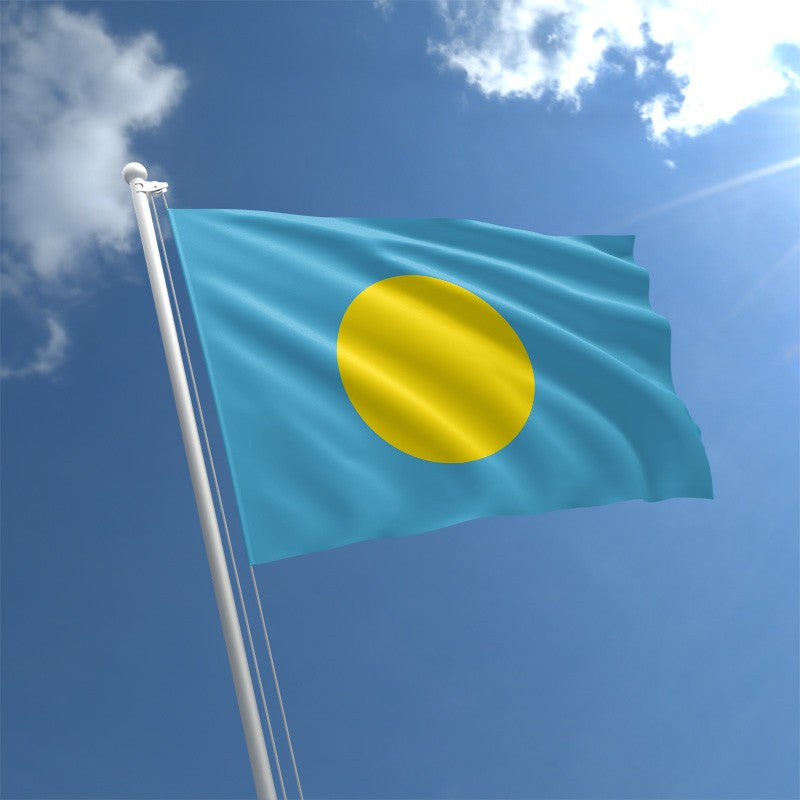 Palau Flag, Countries and Flags, National Flags, Fade-Proof, Double Stitched, 100% Polyester, 90X150 cm
