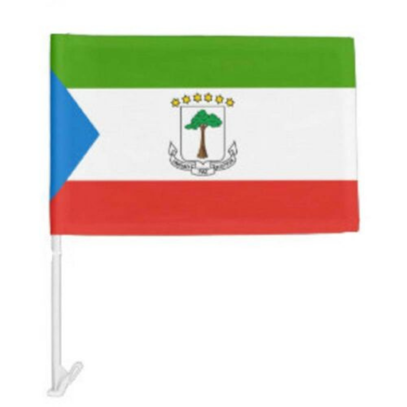 Equatorial Guinea Car Window Mounted Flag