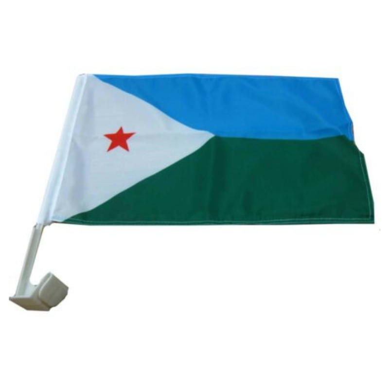 Djibouti Car Window Mounted Flag