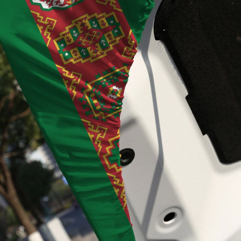 Turkmenistan Car Hood Cover Flag