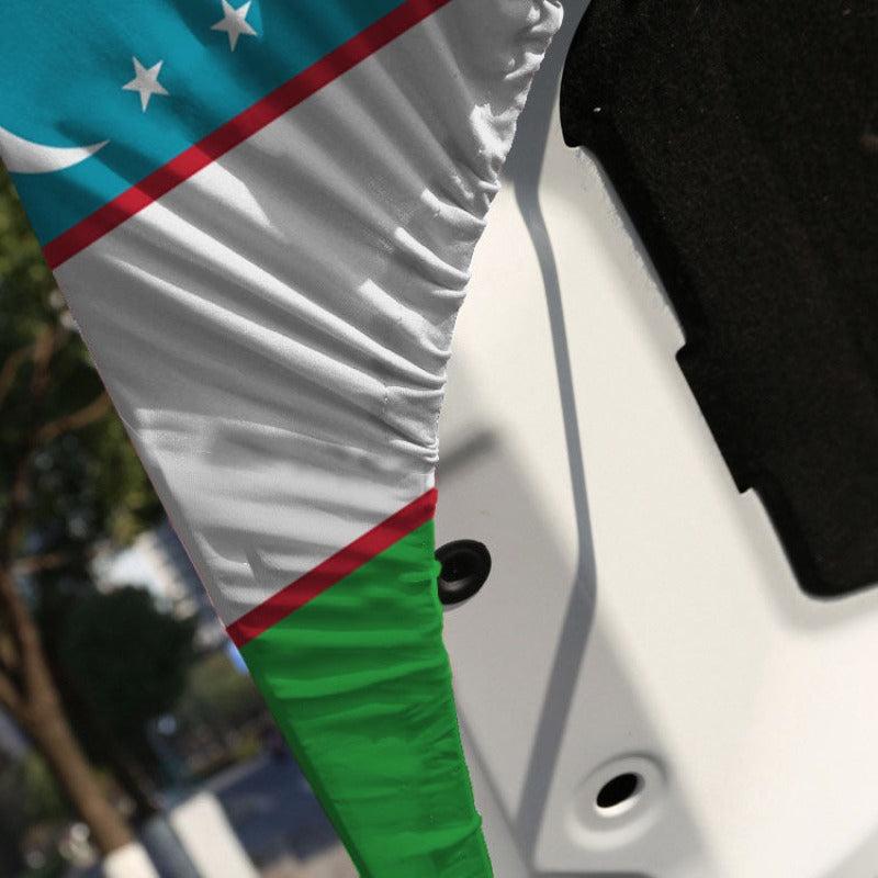Uzbekistan Car Hood Cover Flag