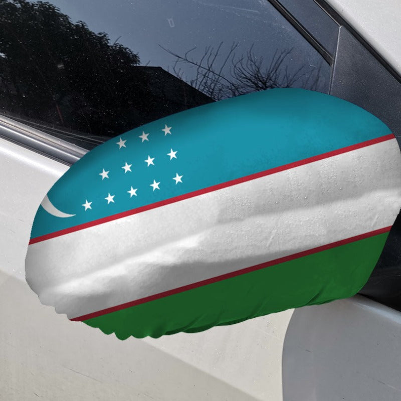 Uzbekistan Car Side Mirror Flag