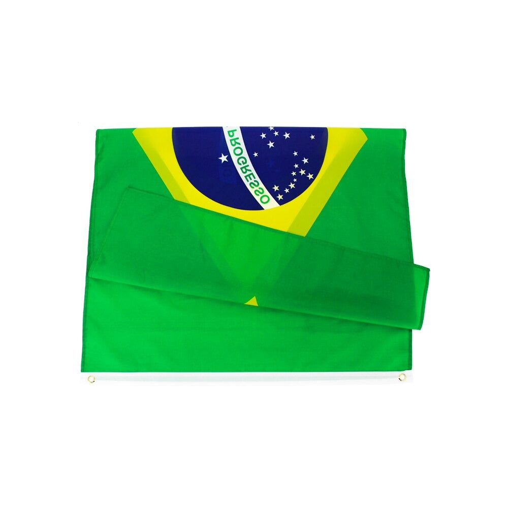 Brazilian Flag, Double Stitched, Green Yellow Blue UV and Fade Resistant, National Flag Polyester 90X150cm